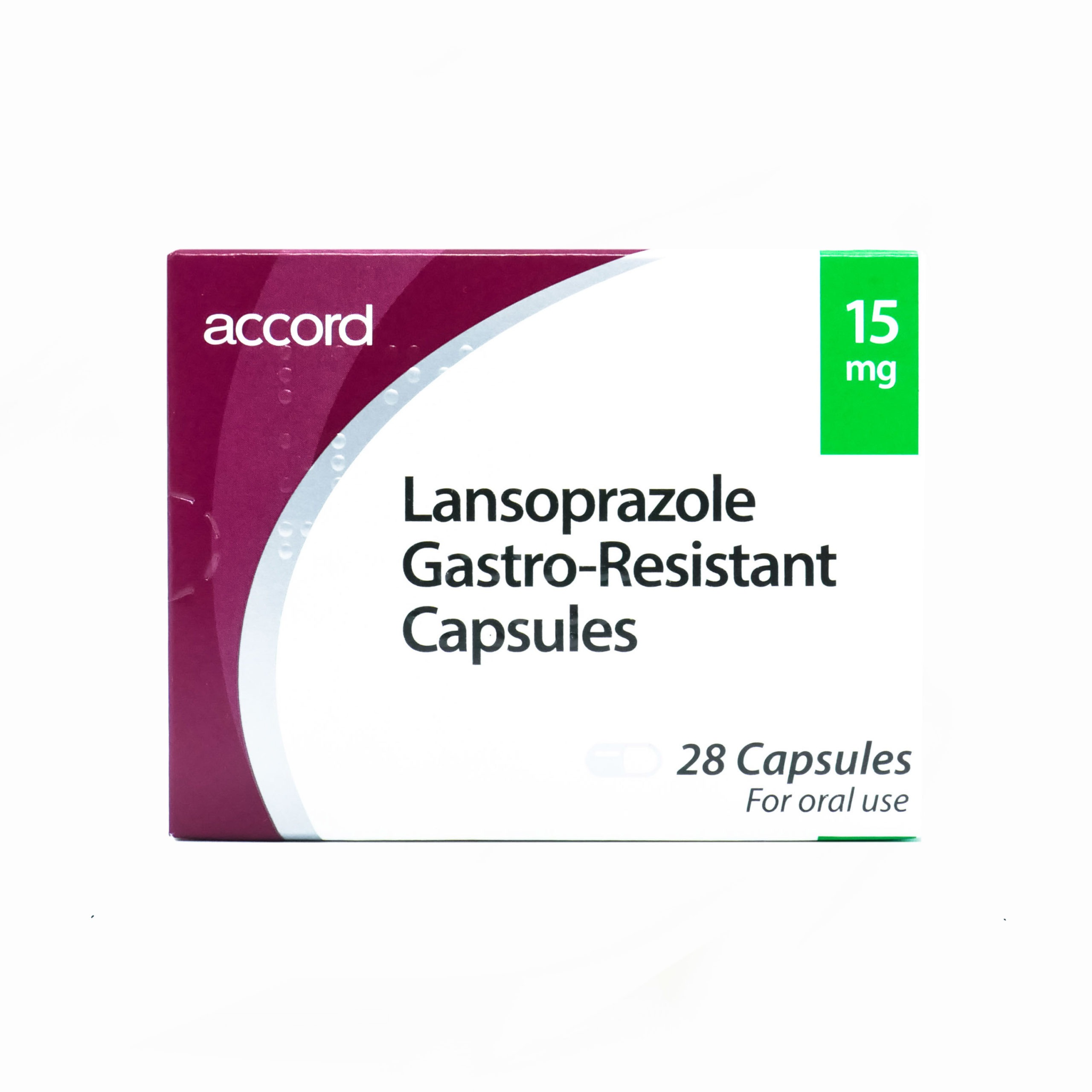 Box of Lansoprazole 30mg capsules for acid reflux treatment