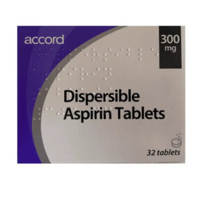 Box of Aspirin 300mg tablets for pain and fever