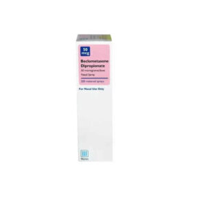 Bottle of Beclometasone Nasal Spray for hayfever symptom relief