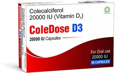 Colecalciferol Vitamin D3 20,000 IU 30 Capsules HIGH STRENGTH VITAMIN D