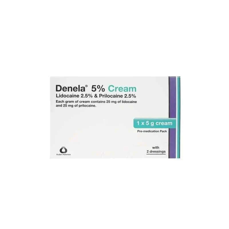 Denela 5% Cream 1x5g With Dressings