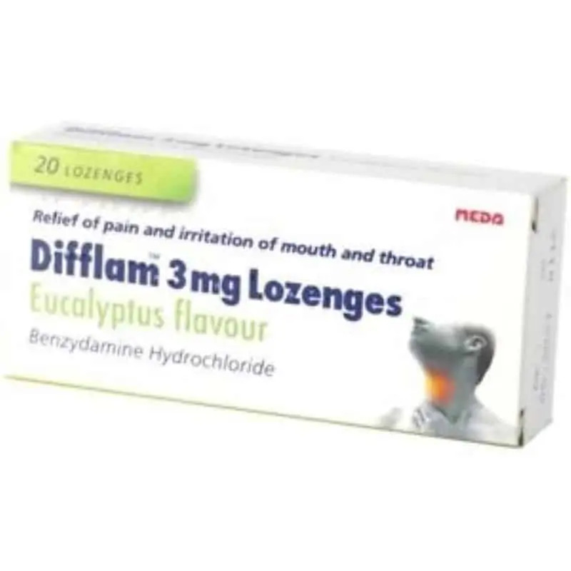 Difflam 3mg Lozenges Eucalyptus Flavour