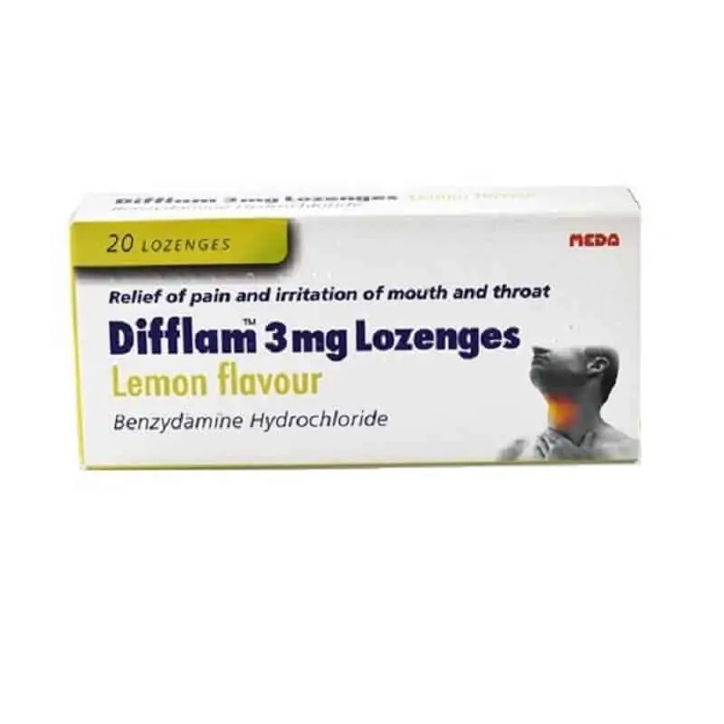 Difflam 3mg Lozenges Lemon Flavour