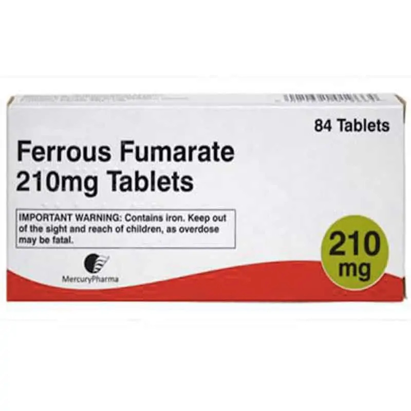 Ferrous Fumarate 210mg - 84 Tablets