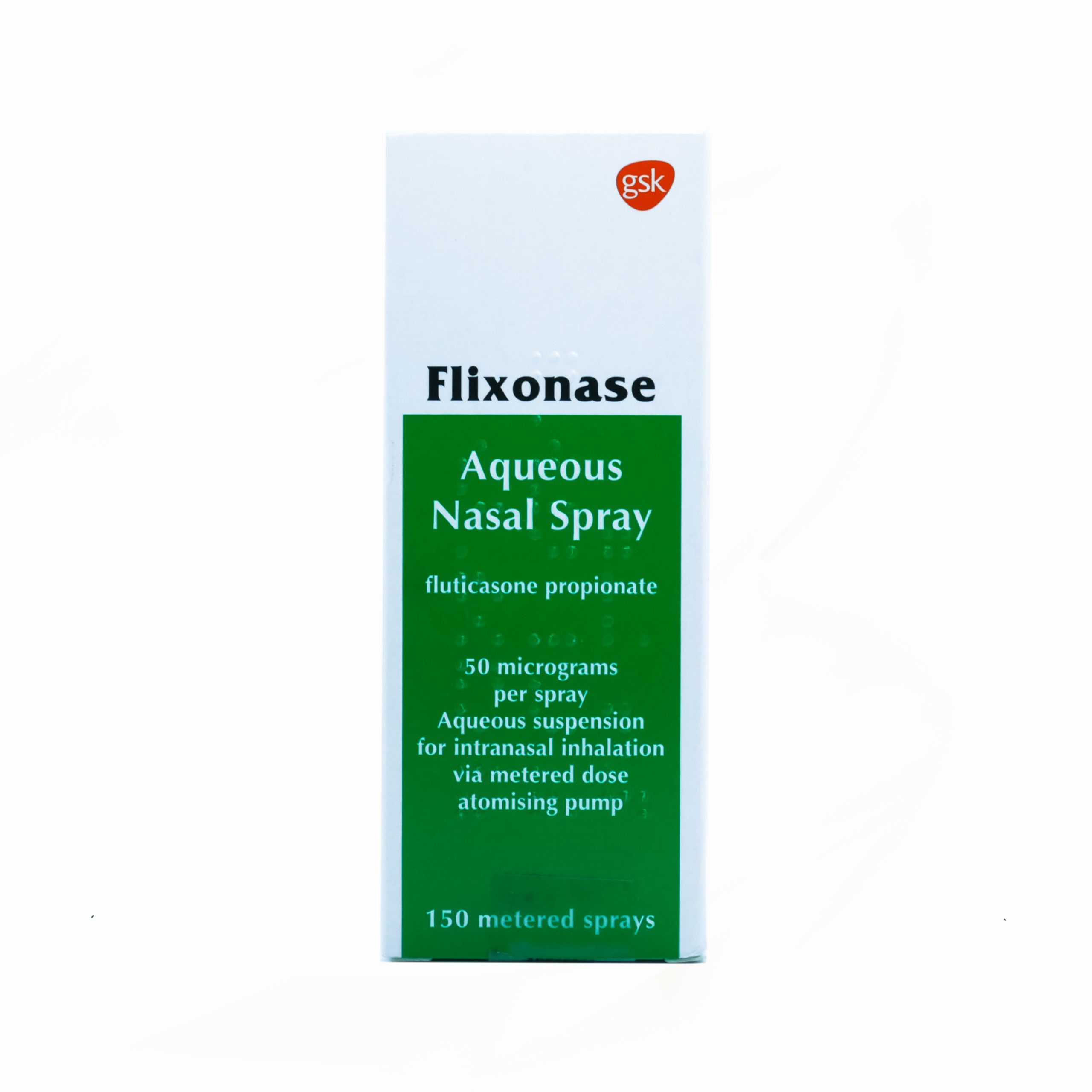Box of Flixonase Nasal Spray for treating hay fever and allergies