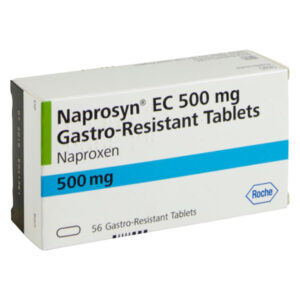 Box of Naprosyn Naproxen tablets for arthritis and joint pain