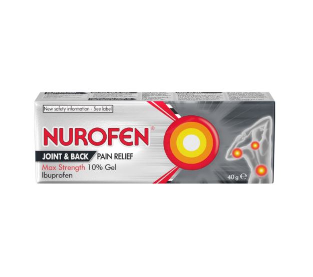 Nurofen Joint & Back Pain Relief Max Strength 10% Gel – 40g
