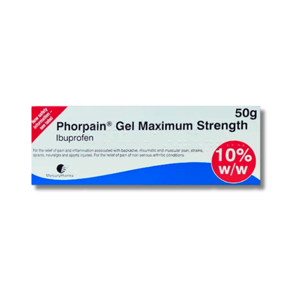 Phorpain Ibuprofen 10% Gel Maximum Strength - 50g