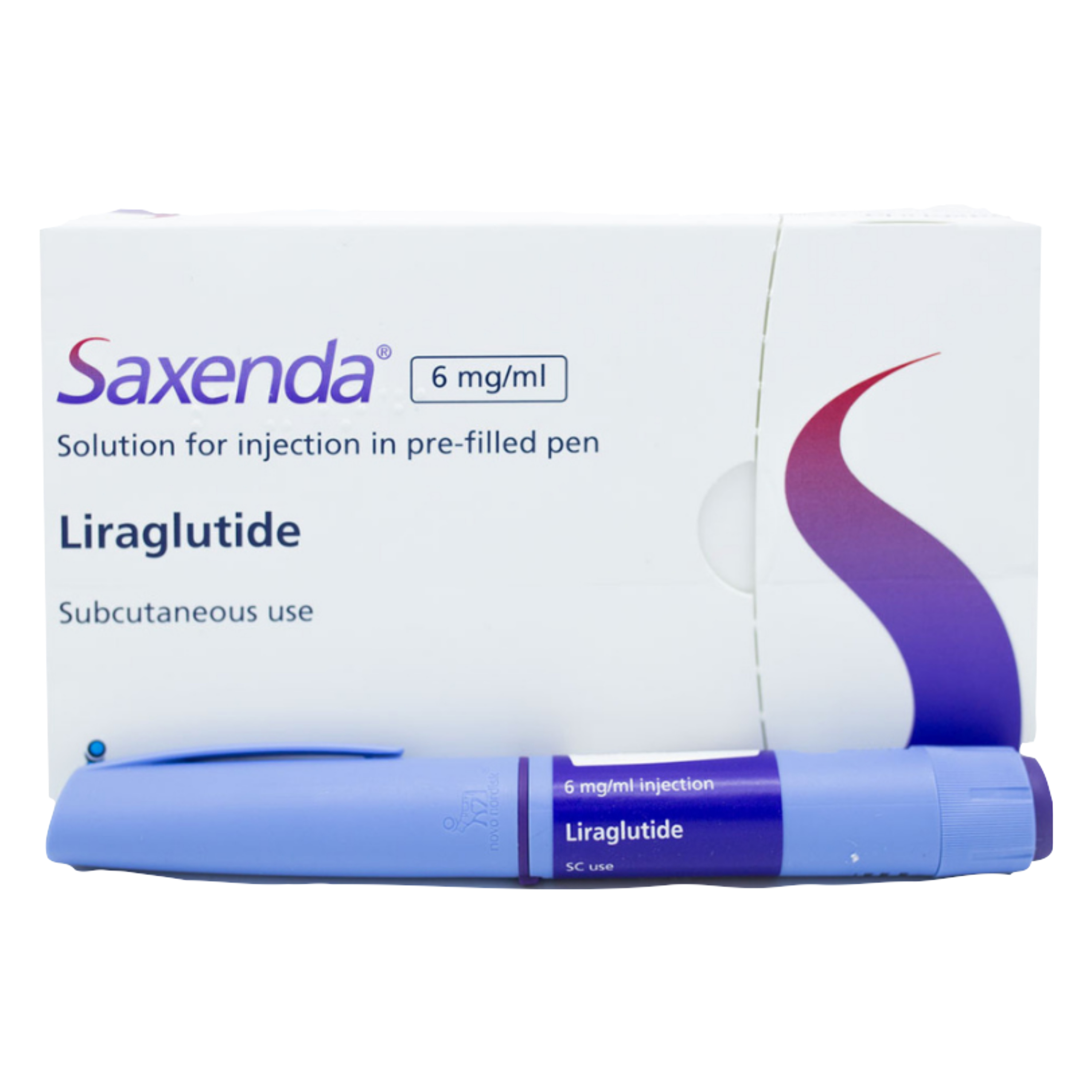 Saxenda liraglutide weight loss injection pen and packaging
