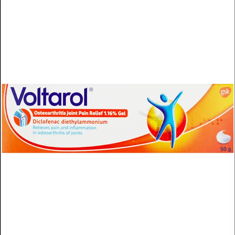 Tube of Voltarol Emulgel 1.16% Gel for joint and muscle pain