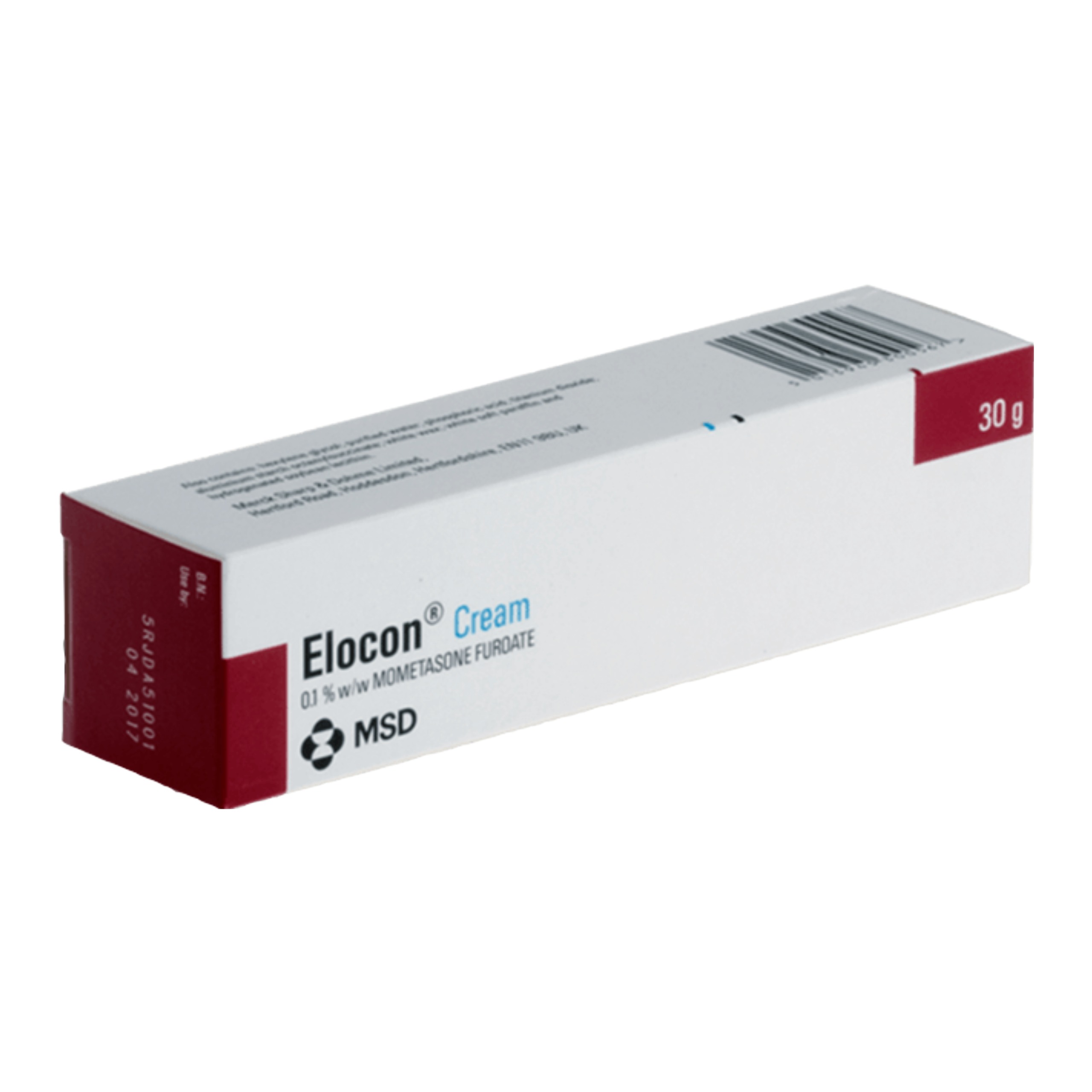Tube of Elocon Cream 0.1% for eczema treatment