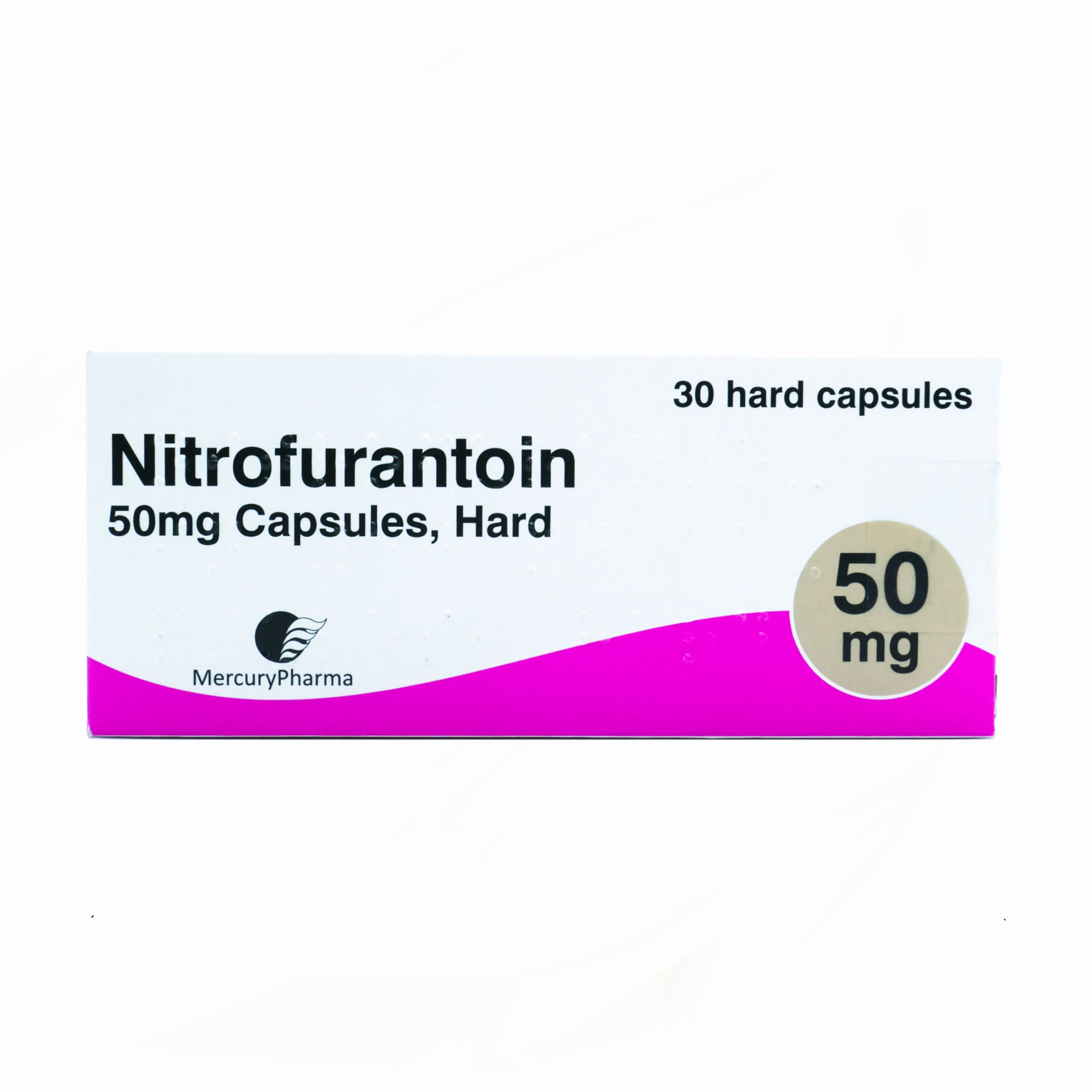 Box of Nitrofurantoin 100mg capsules for UTI treatment