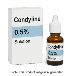 Box of Condyline 0.5% Solution for genital wart treatment