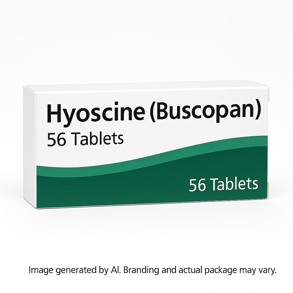 Hyoscine Buscopan Tablets Packaging