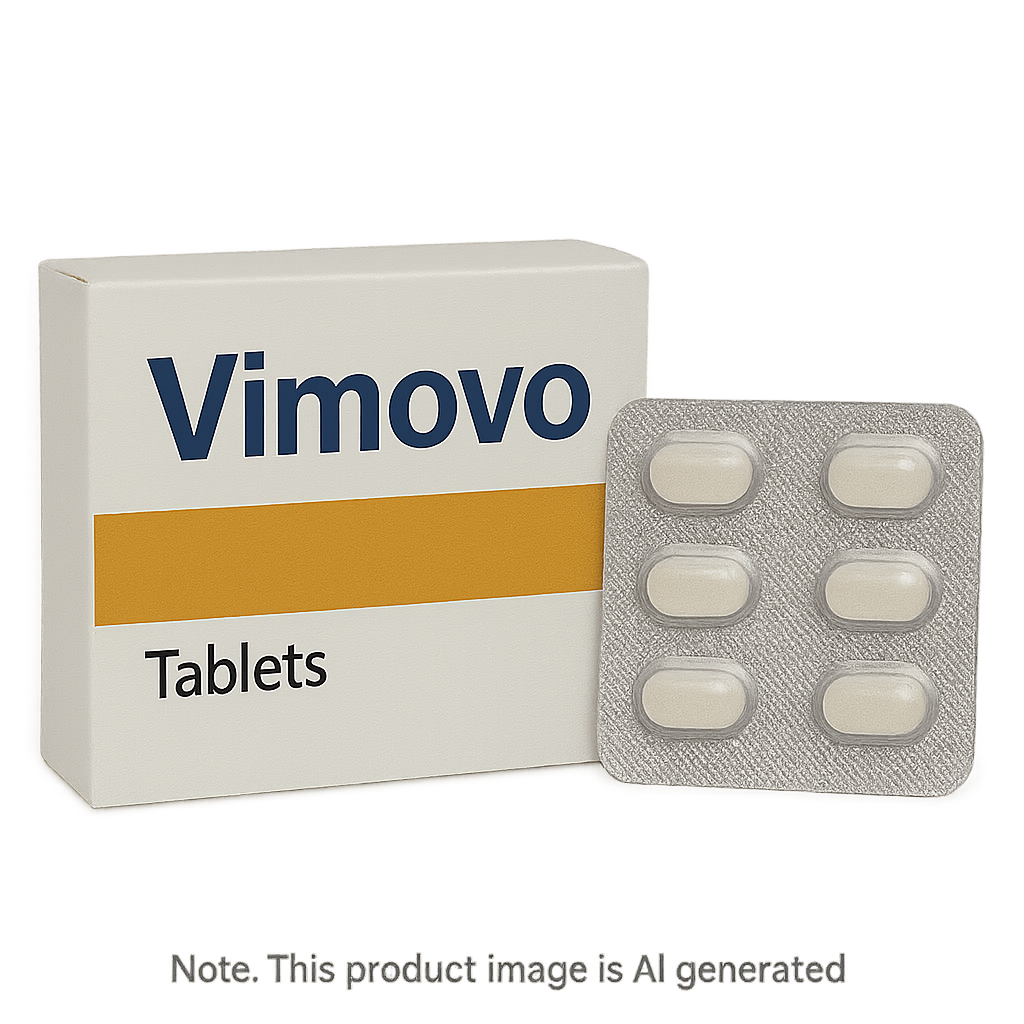 Box of Vimovo modified-release tablets for arthritis treatment